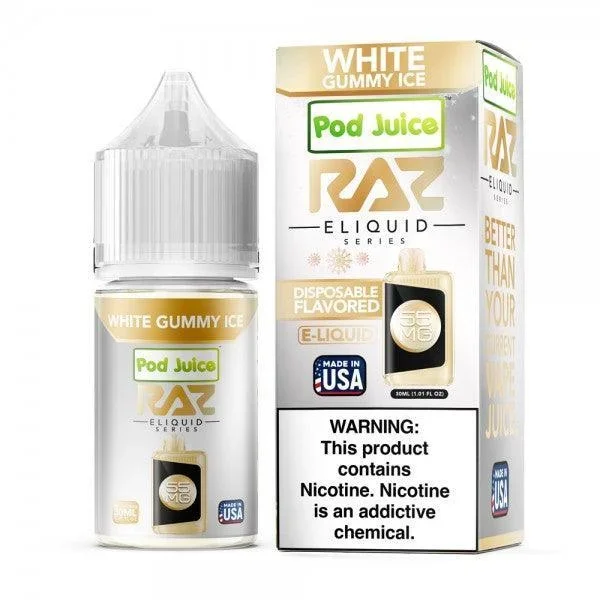 White Gummy Ice – POD Juice x RAZ Salt 30mL
