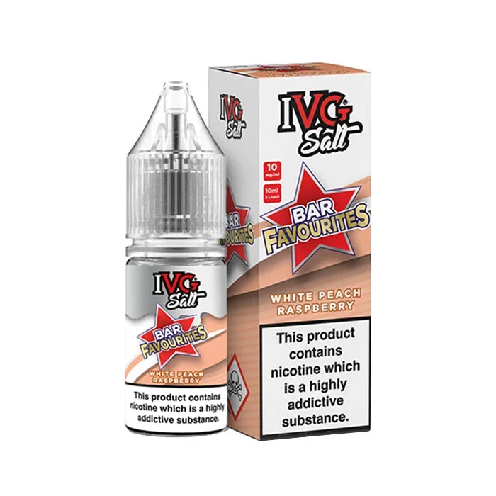 White Peach Raspberry 10ml Nic Salt E-Liquid by IVG Bar Favourites