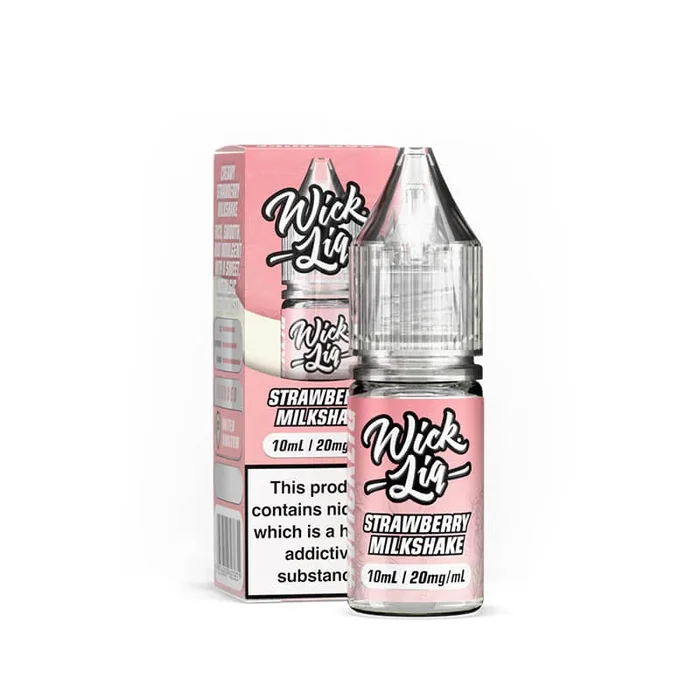 Wick Liq Bar Juice Strawberry Milkshake 10ml Nic Salts E-Liquid