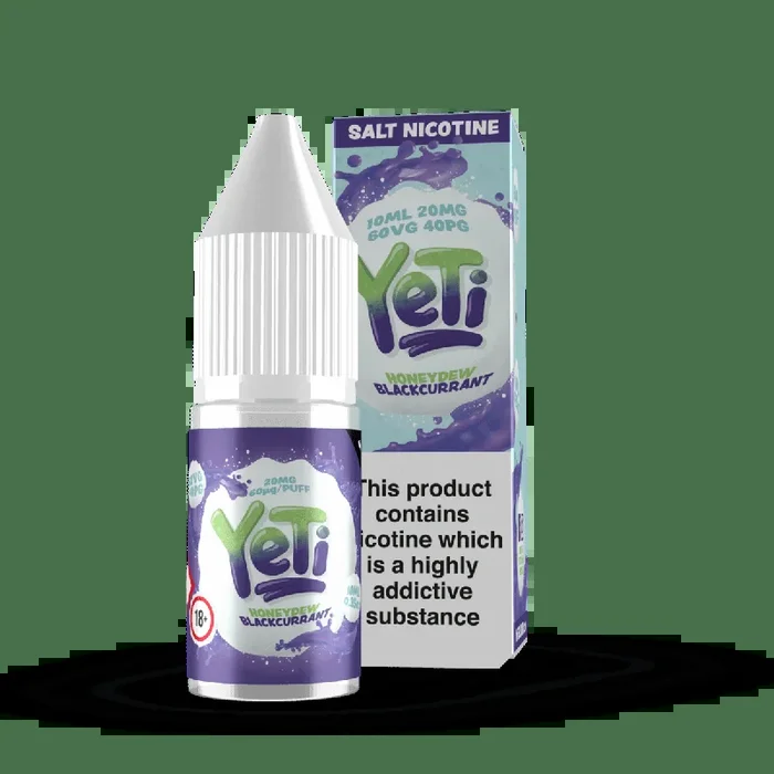 Yeti 10ml Salt Nicotine E-Liquid – Honeydew & Blackcurrant